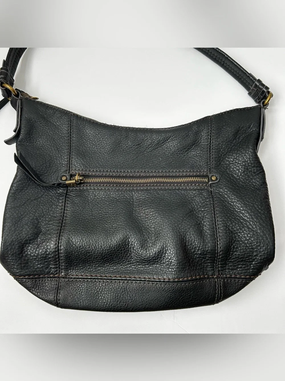 The SAK Leather Hobo Bag Purse Black